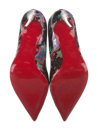 Christian Louboutin Patent Leather Printed D'Orsay Pumps