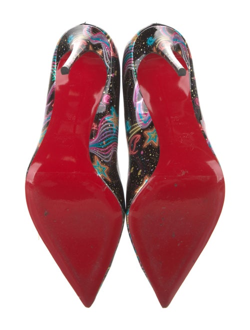 Christian Louboutin Patent Leather Printed D'Orsay Pumps