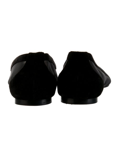 Christian Louboutin Suede Mesh Accents Ballet Flats