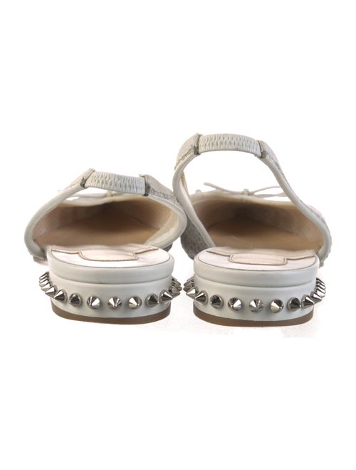 Christian Louboutin Rockstud Accents Leather Slingback Flats
