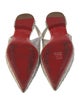 Christian Louboutin Rockstud Accents Leather Slingback Flats