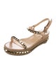 Christian Louboutin Patent Leather Studded Accents Espadrilles