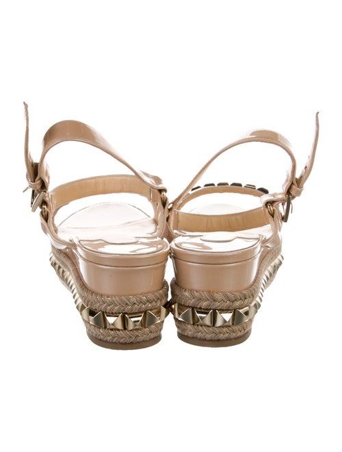 Christian Louboutin Patent Leather Studded Accents Espadrilles