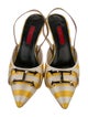 Christian Louboutin Patent Leather Studded Accents Espadrilles