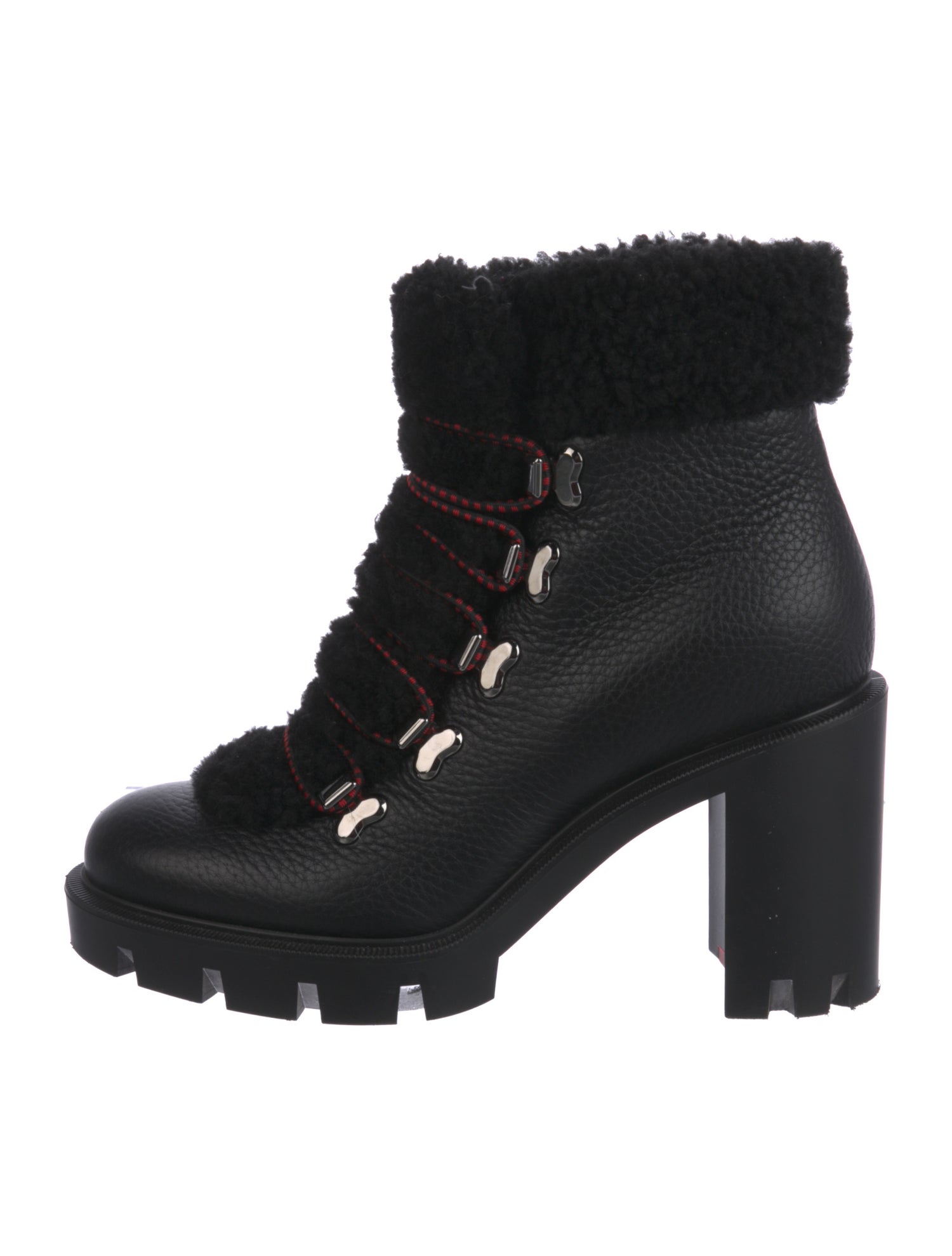 Christian Louboutin Leather Combat Boots