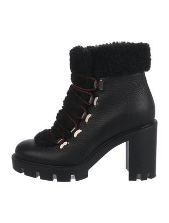 Christian Louboutin Leather Combat Boots
