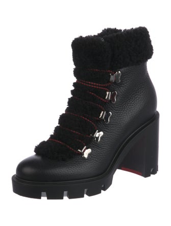 Christian Louboutin Leather Combat Boots