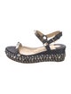 Christian Louboutin Spike Accents Denim Espadrilles