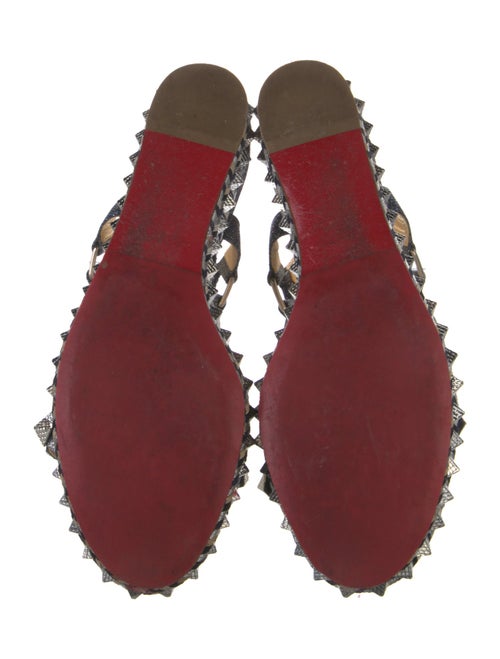 Christian Louboutin Spike Accents Denim Espadrilles