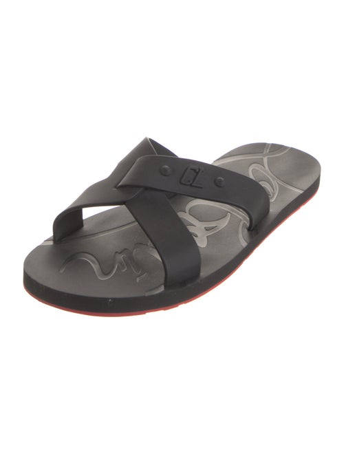 Christian Louboutin Spike Accents Rubber Slides