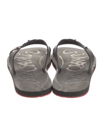 Christian Louboutin Spike Accents Rubber Slides
