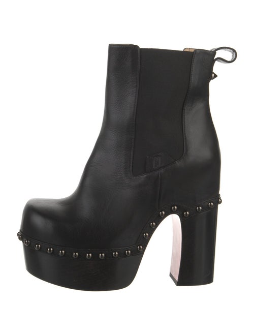 Christian Louboutin Spike Accents Leather Chelsea Boots