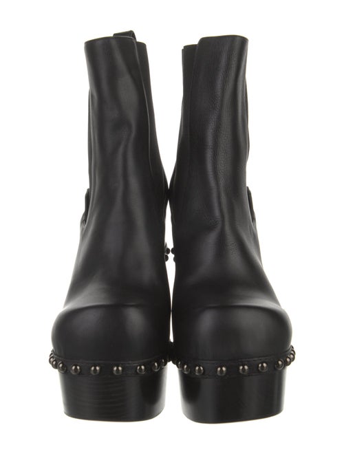 Christian Louboutin Spike Accents Leather Chelsea Boots