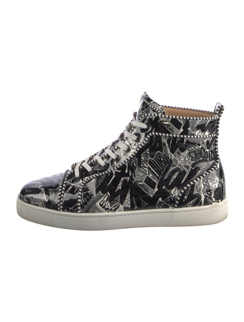 Christian Louboutin Patent Leather Printed Sneakers