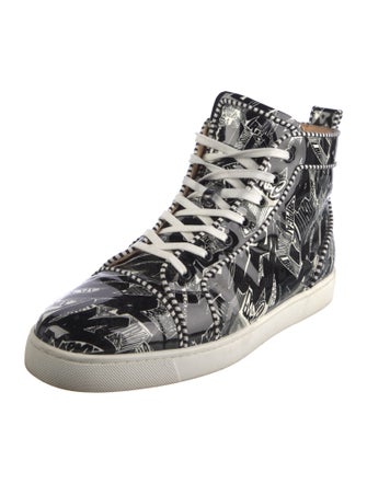 Christian Louboutin Patent Leather Printed Sneakers