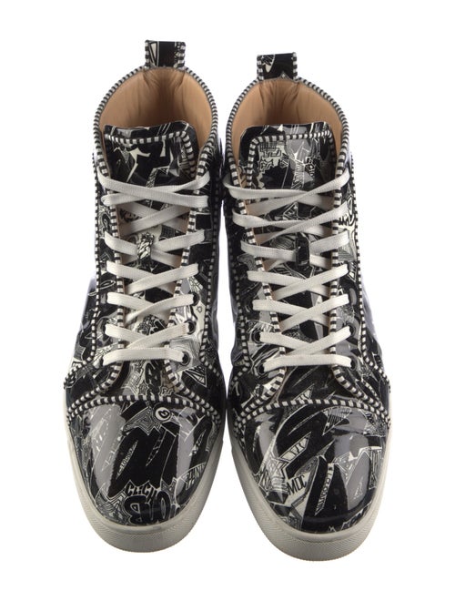 Christian Louboutin Patent Leather Printed Sneakers
