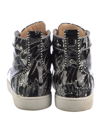 Christian Louboutin Patent Leather Printed Sneakers
