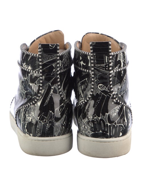 Christian Louboutin Patent Leather Printed Sneakers