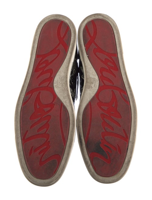 Christian Louboutin Patent Leather Printed Sneakers