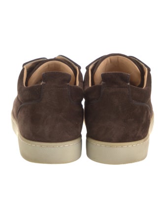 Christian Louboutin Spike Accents Suede Sneakers