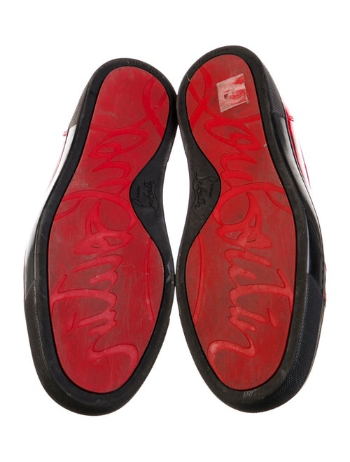 Christian Louboutin Patent Leather Printed Sneakers
