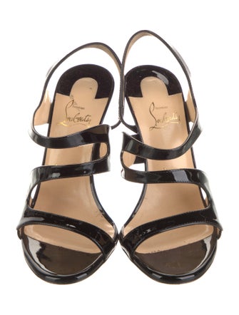 Christian Louboutin Patent Leather Slingback Sandals