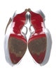 Christian Louboutin Leather Glitter Accents T-Strap Pumps