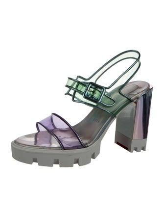 Christian Louboutin PVC Slingback Sandals