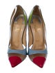 Christian Louboutin Patent Leather Colorblock Pattern Pumps