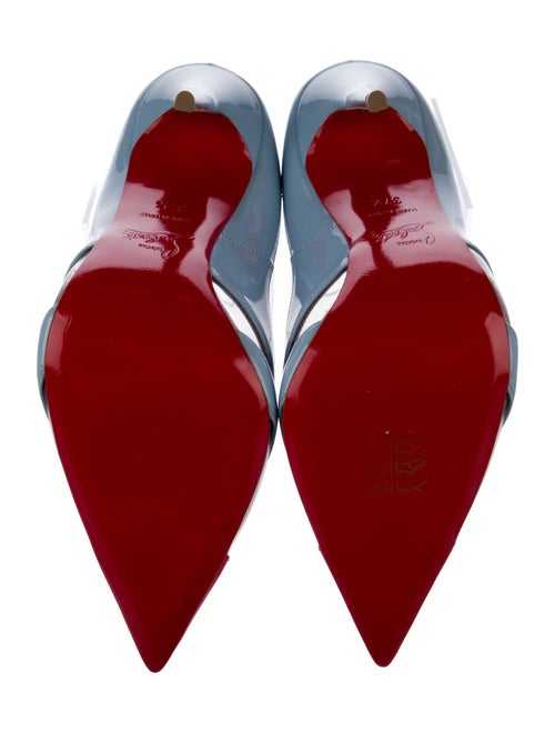 Christian Louboutin Patent Leather Colorblock Pattern Pumps