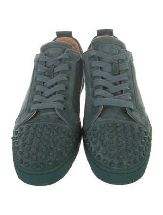 Christian Louboutin Spike Accents Suede Sneakers