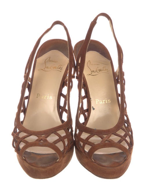Christian Louboutin 2000's Suede Slingback Sandals