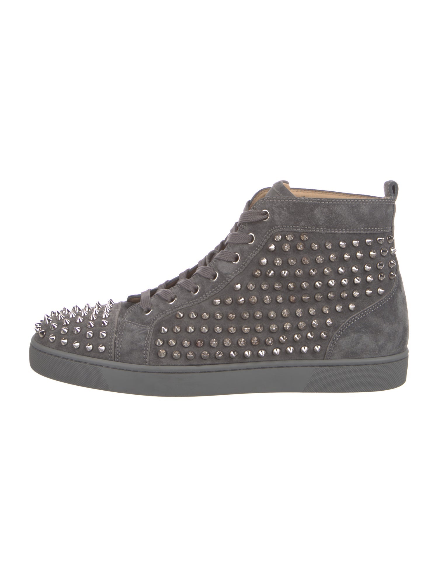 Christian Louboutin Suede Studded Accents Sneakers