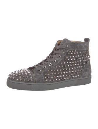 Christian Louboutin Suede Studded Accents Sneakers