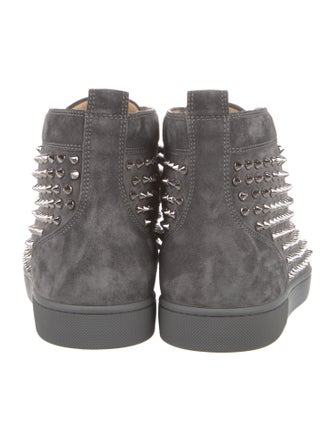 Christian Louboutin Suede Studded Accents Sneakers