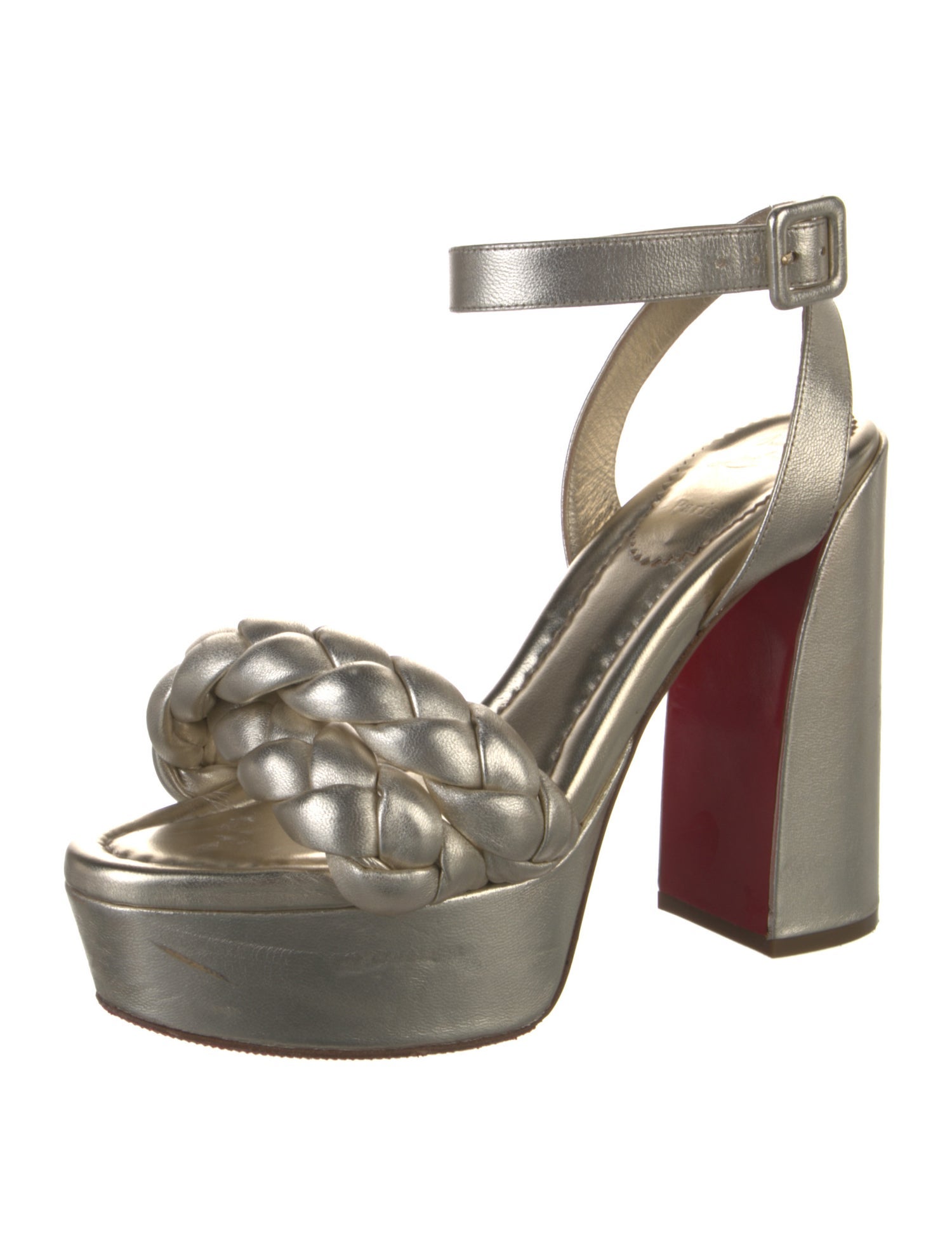 Christian Louboutin Leather Braided Accents Sandals