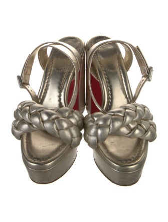 Christian Louboutin Leather Braided Accents Sandals