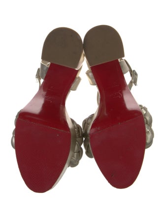 Christian Louboutin Leather Braided Accents Sandals