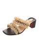 Christian Louboutin Spike Accents Leather Slides