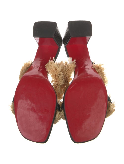 Christian Louboutin Spike Accents Leather Slides