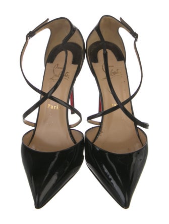Christian Louboutin Patent Leather T-Strap Pumps