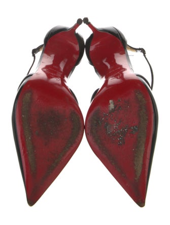 Christian Louboutin Patent Leather T-Strap Pumps
