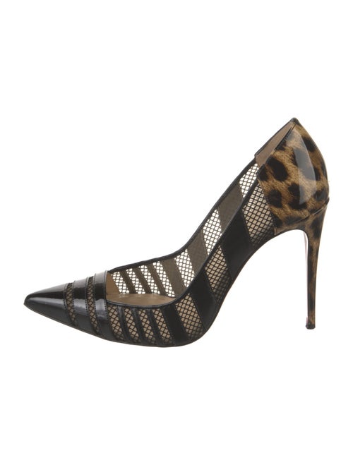 Christian Louboutin Patent Leather Animal Print Pumps