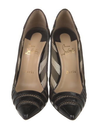 Christian Louboutin Patent Leather Animal Print Pumps