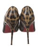 Christian Louboutin Patent Leather Animal Print Pumps