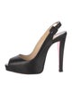 Christian Louboutin Leather Slingback Pumps