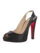 Christian Louboutin Leather Slingback Pumps