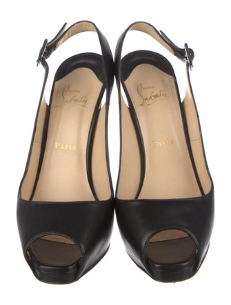 Christian Louboutin Leather Slingback Pumps