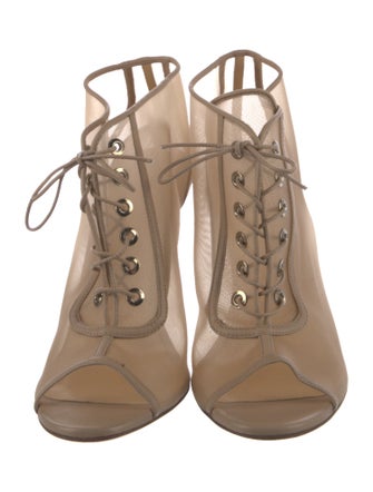 Christian Louboutin Mesh Mesh Accents T-Strap Sandals