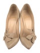 Christian Louboutin Leather Bow Accents Pumps